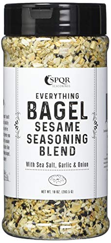 Everything Bagel Seasoning Blend Original XL 10 Ounce Jar. Delicious Blend  of Sea Salt and Spices Dried Minced Garlic & Onion Flakes. Bagel Allspice