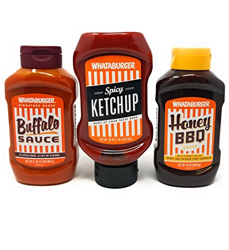 Whataburger Sauce Bundle 20 oz Spicy Ketchup Bottle , 16.5 oz